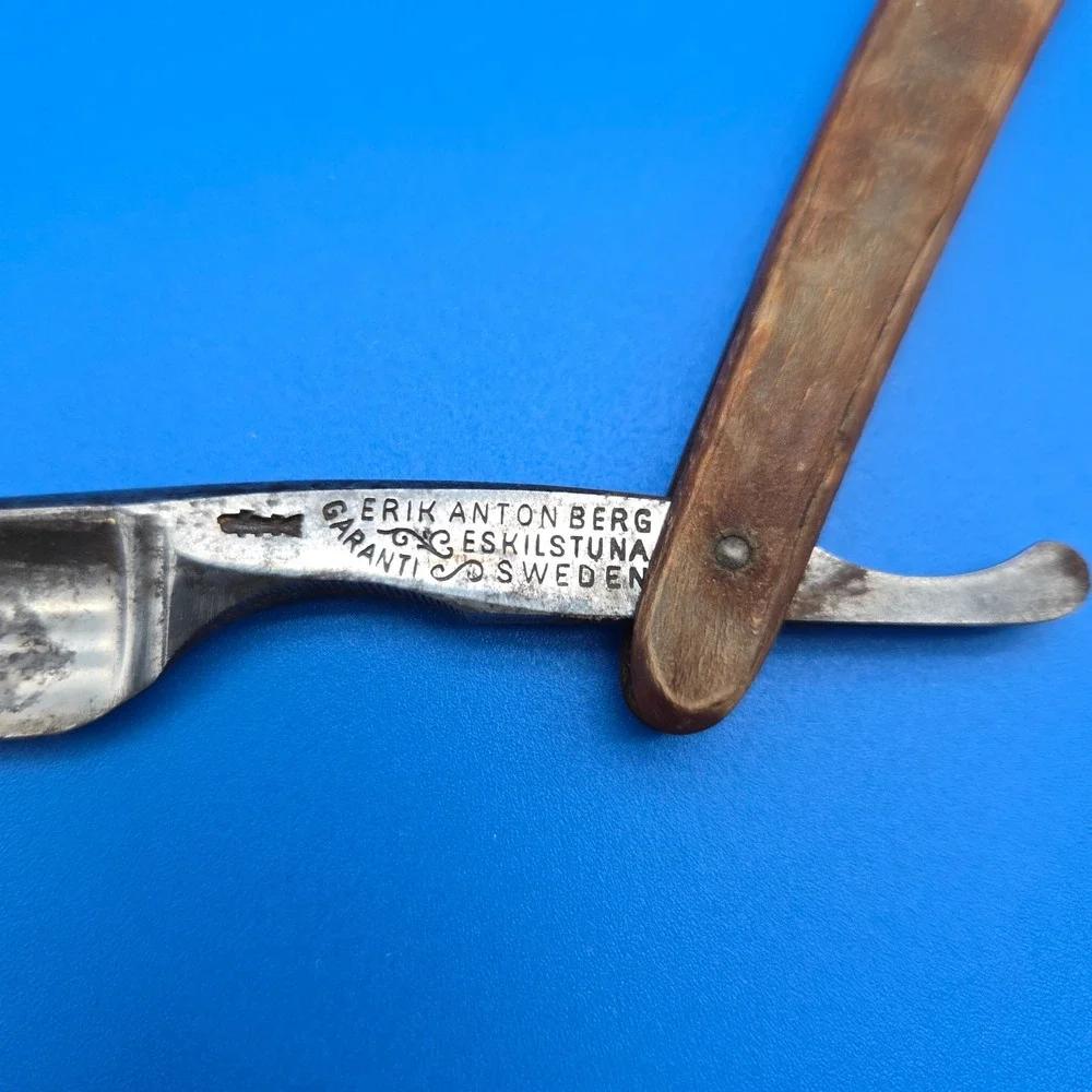 Erik Anton Berg Straight Razor w/ 2 Vintage Razors Project Lot As-Is